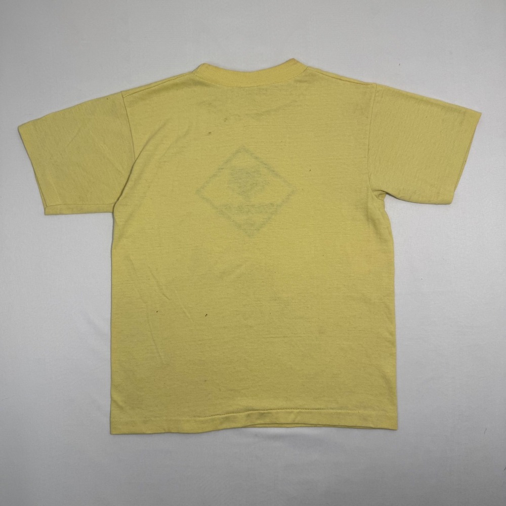 Vintage Cub Scouts Yellow Graphic T-Shirt Kids Medium 10-12 Wolf Logo 50/50 Tee - Picture 5 of 9